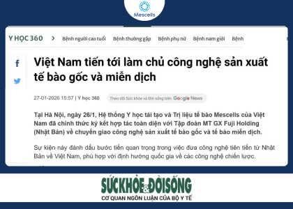 SKĐS-Việt Nam tiến tới làm chủ công nghệ sản xuất tế bào gốc và miễn dịch