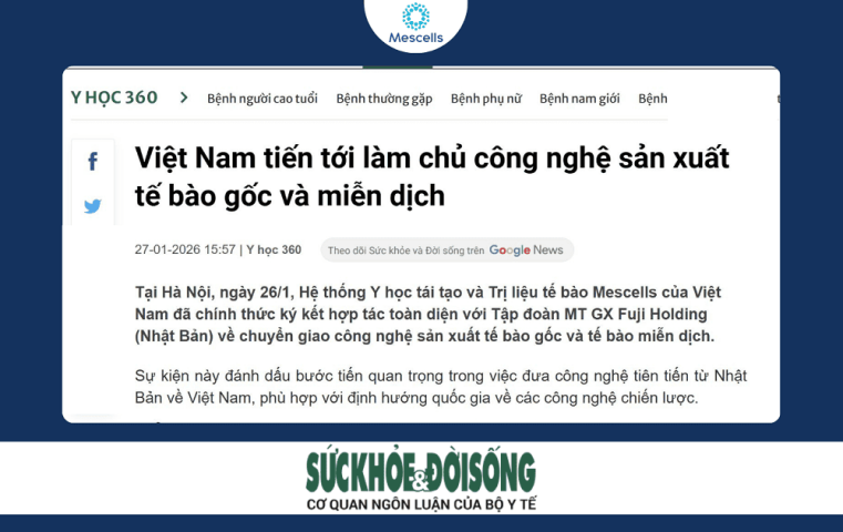 SKĐS-Việt Nam tiến tới làm chủ công nghệ sản xuất tế bào gốc và miễn dịch