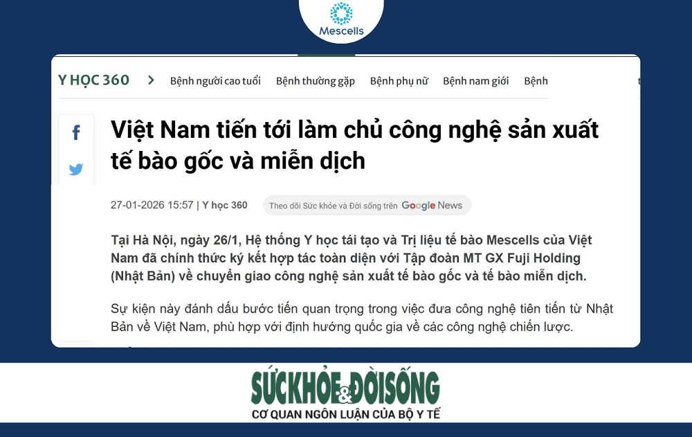 SKĐS-Việt Nam tiến tới làm chủ công nghệ sản xuất tế bào gốc và miễn dịch