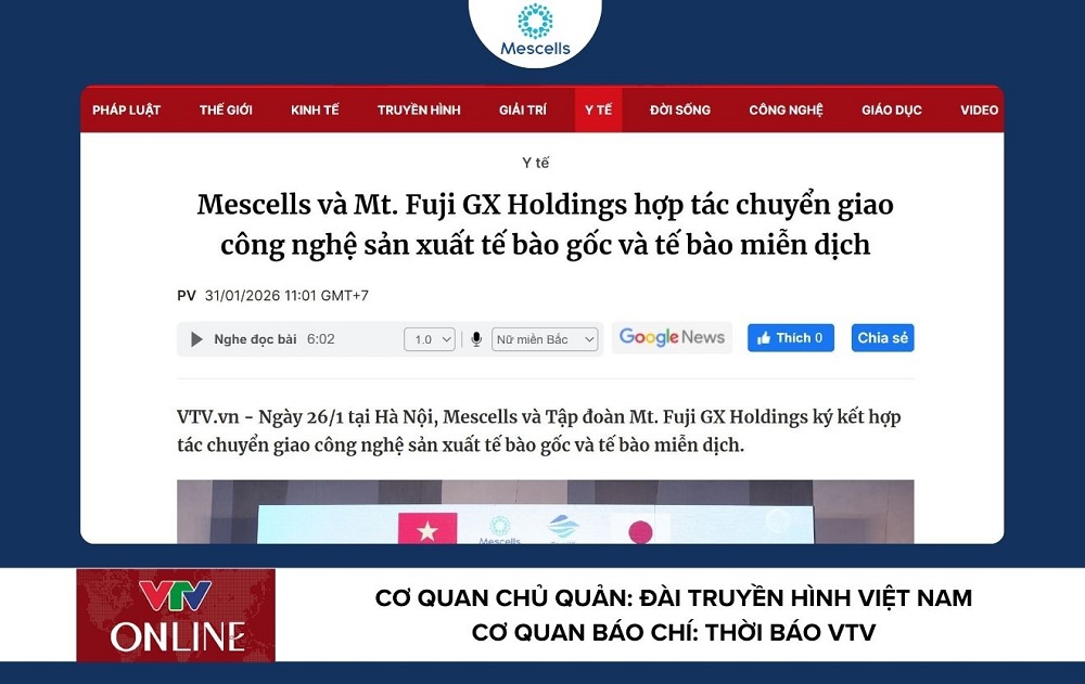 Báo VTV - Mescells và Mt. Fuji GX Holdings hợp tác