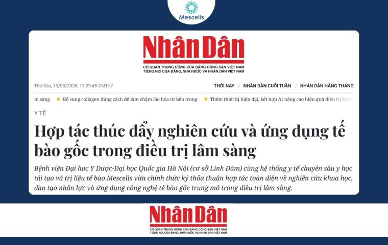 Hợp tác thúc đẩy nghiên cứu và ứng dụng tế bào gốc