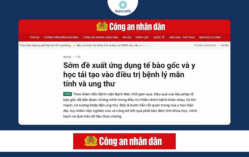 Sớm đề xuất ứng dụng tế bào gốc và y học tái tạo vào điều trị bệnh lý mãn tính và ung thư