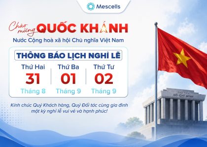 Mescells thông báo lịch nghỉ lễ quốc khánh 2/9
