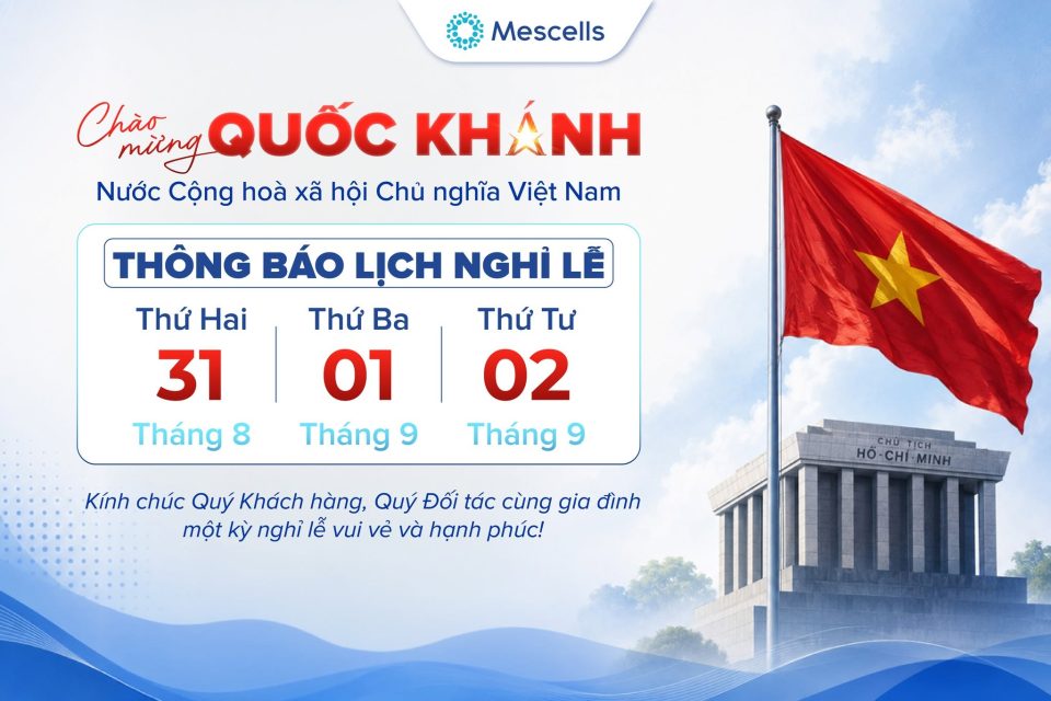 Mescells thông báo lịch nghỉ lễ quốc khánh 2/9
