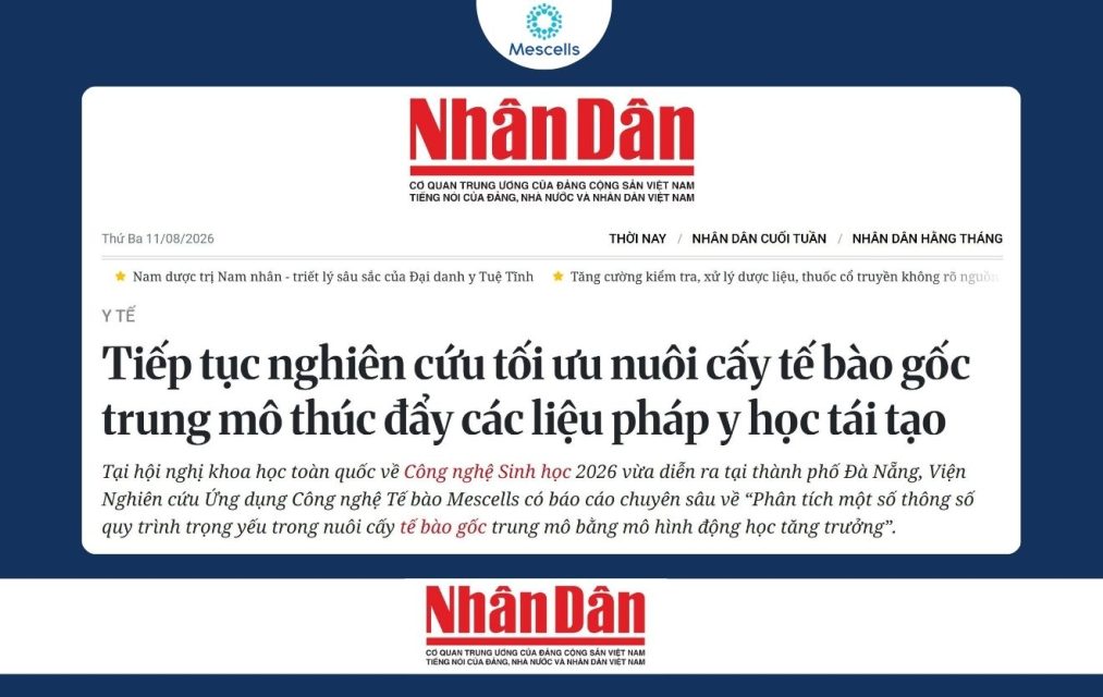 nghiên cứu tối ưu nuôi cấy tế bào gốc trung mô