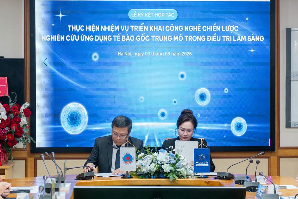 Mescells và Bệnh viện Hữu Nghị ký kết hợp tác nghiên cứu ứng dụng tế bào gốc trung mô trong điều trị lâm sàng